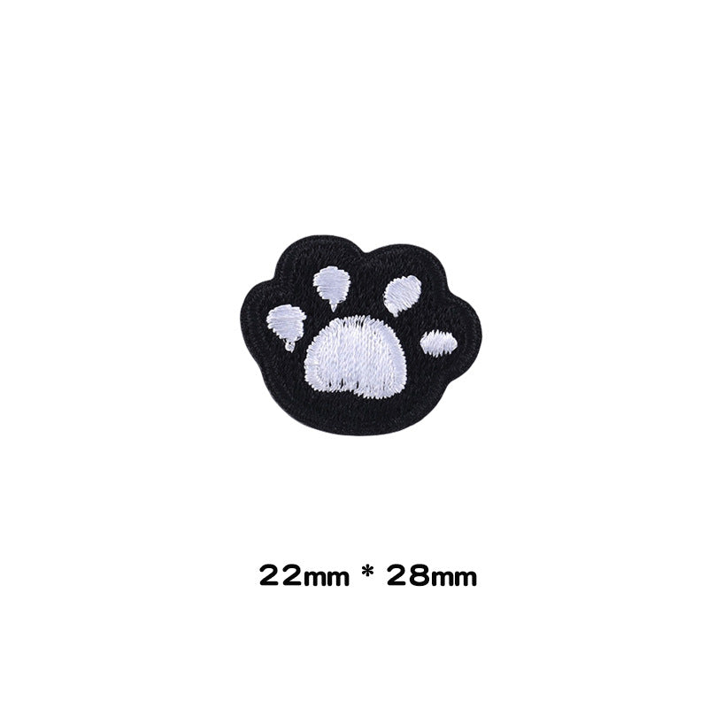 Patches brodés autocollants Petit Chat Noir 10 pièces