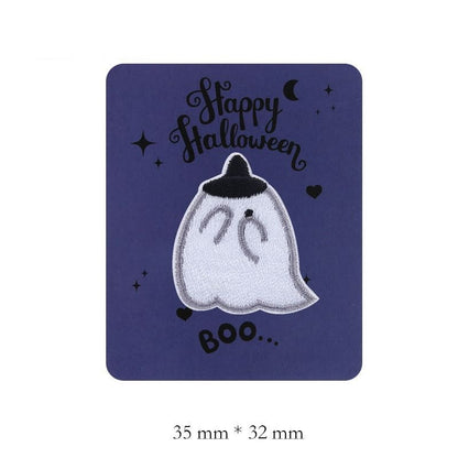 Självhäftande Halloween Spöke Broderade Märken 8st