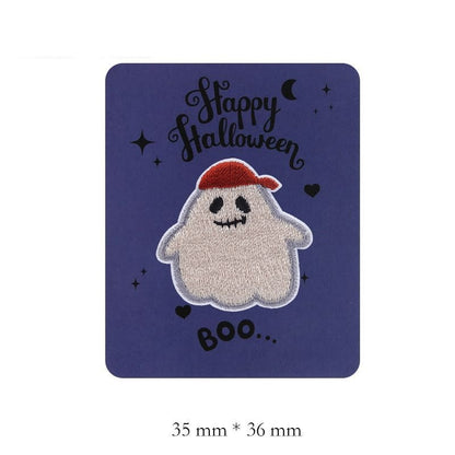 Self-Adhesive Halloween Ghost Embroidered Patches 8pcs