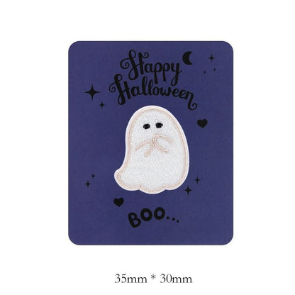 Self-Adhesive Halloween Ghost Embroidered Patches 8pcs