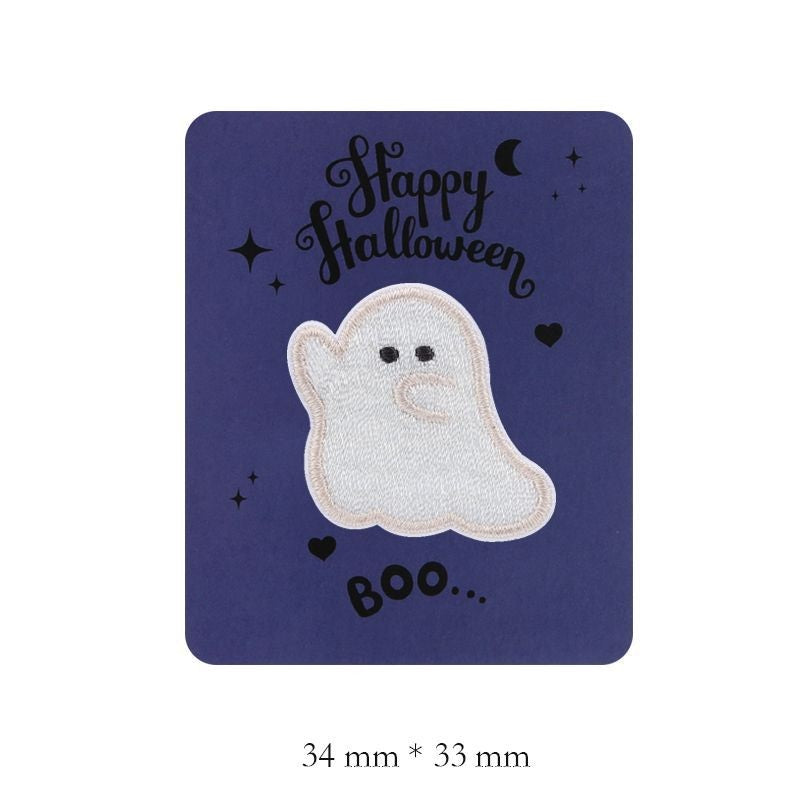 Patches brodés fantômes d'Halloween auto-adhésifs 8 pièces