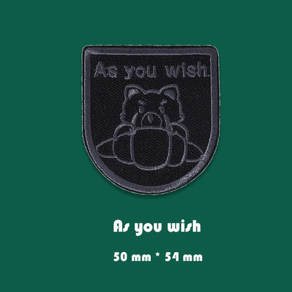 Self-Adhesive Black Embroidered Badge Patches for Down Jackets 16 Pack