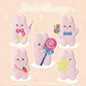 Zelfklevende Pluche Konijn Kleine Bunny Geborduurde Patches 5 Pack