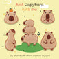 Selbstklebende braune Capybara gestickte Patches 5er Pack