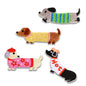 Dachshund Longo Cão Longo Patches Bordados Auto-Adesivos 4pcs