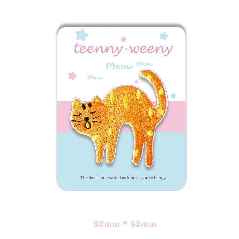 Dopamine Kitten Patches Bordados Auto-Adesivos 5 Pack