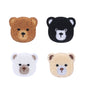 Self-Adhesive Bear Head Embroidered Decoration Patches 4 Pack